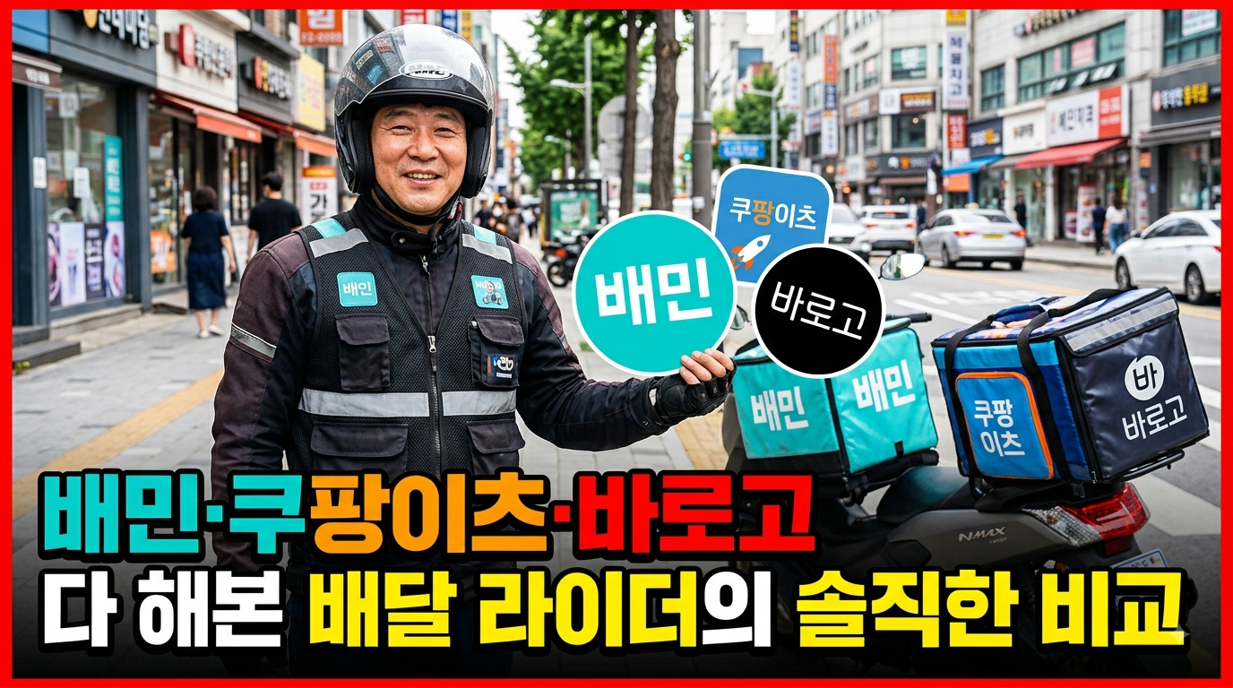 배민·쿠팡이츠·바로고 다 해본 배달 라이더의 솔직한 비교