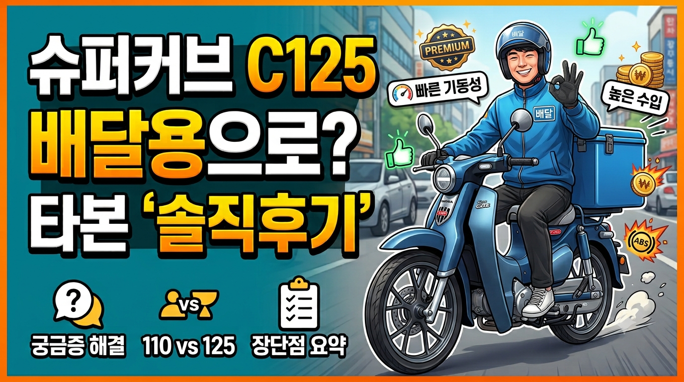 슈퍼커브 C125 배달용으로 괜찮을까, 실제로 타본 솔직한 후기