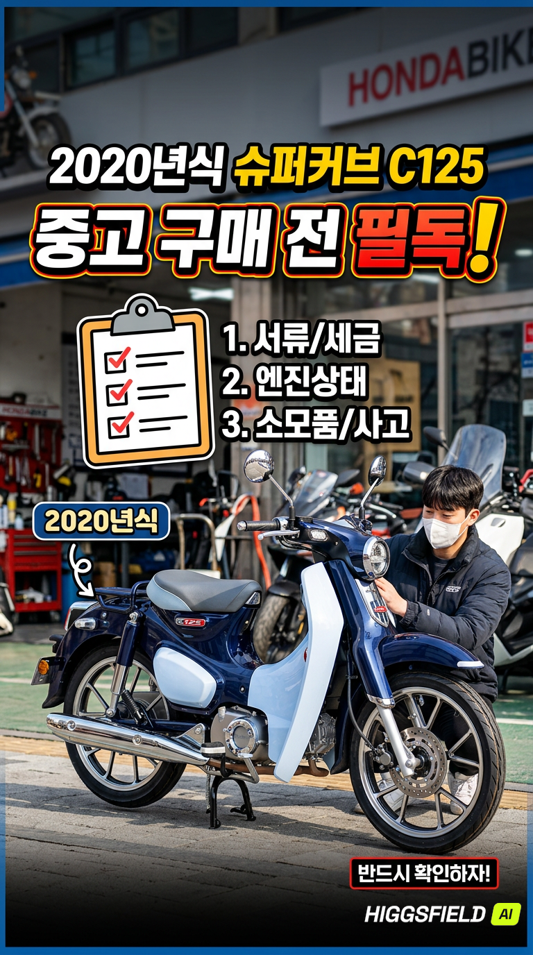 2020년식 슈퍼커브 C125 중고 구매 전 확인할 사항