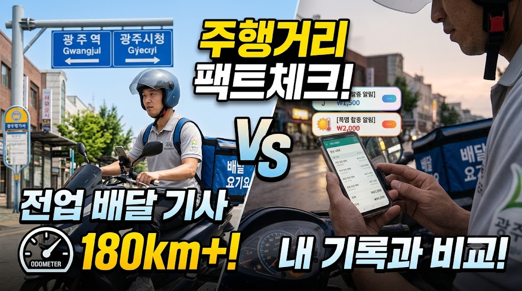 전업배달기사하루주행거리