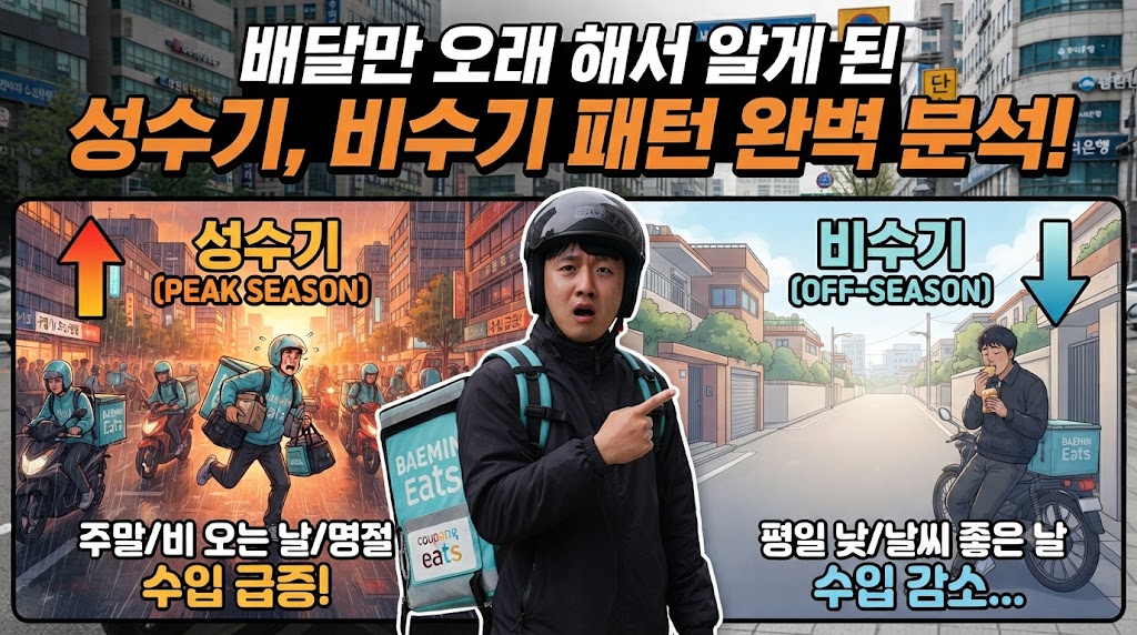 배달만 오래 해서 알게 된 성수기, 비수기 패턴