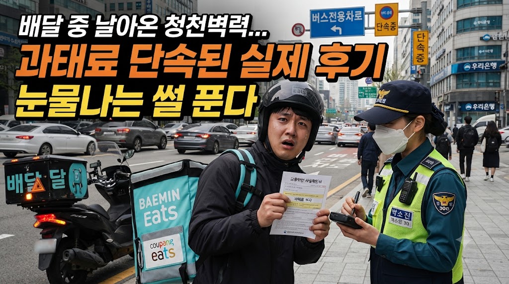 배달 중 과태료 단속된 경험, 실제 후기